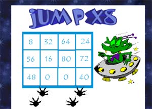 8 Times Table Gameboard